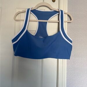 Abercrombie & Fitch Blue and White Sports Bra